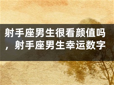 射手座男生很看颜值吗，射手座男生幸运数字