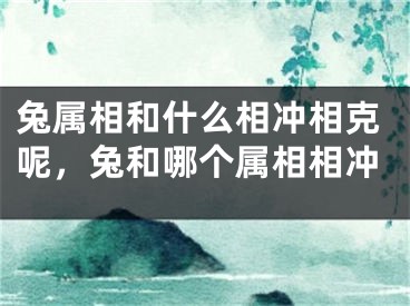 兔属相和什么相冲相克呢，兔和哪个属相相冲