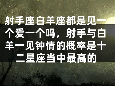 射手座白羊座都是见一个爱一个吗，射手与白羊一见钟情的概率是十二星座当中最高的