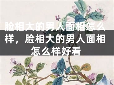 脸相大的男人面相怎么样，脸相大的男人面相怎么样好看